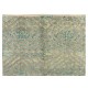 Light Blue & Gray Cream Color Modern Hand Knotted Rug, 100% Wool, Custom Options