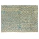 Light Blue & Gray Cream Color Modern Hand Knotted Rug, 100% Wool, Custom Options