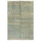 Light Blue & Gray Cream Color Modern Hand Knotted Rug, 100% Wool, Custom Options