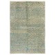 Light Blue & Gray Cream Color Modern Hand Knotted Rug, 100% Wool, Custom Options