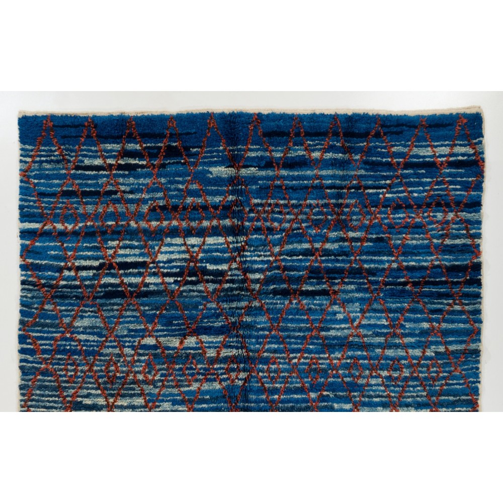 Modern Natural Dyed Moroccan Beni Qurain Berber Rug. Custom Options Available