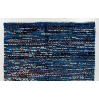 Modern Natural Dyed Moroccan Beni Qurain Berber Rug. Custom Options Available