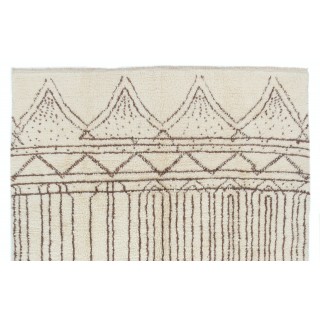 Handmade Moroccan Tulu Rug Made of Natural Undyed Wool