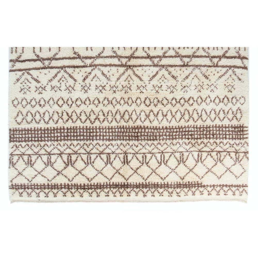 Handmade Moroccan Tulu Rug Made of Natural Undyed Wool