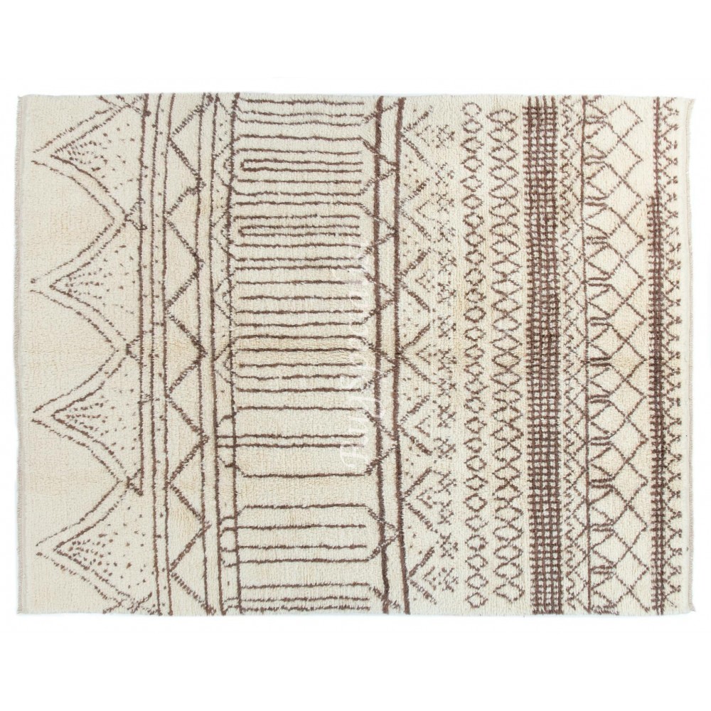 Handmade Moroccan Tulu Rug Made of Natural Undyed Wool