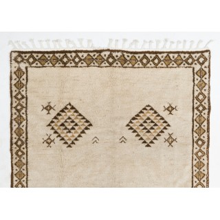 Handmade Vintage "Tulu" Rug, 100% Natural Undyed Wool, Custom Options Available