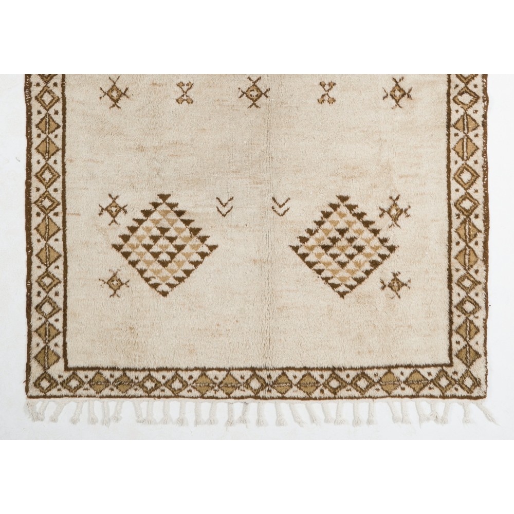 Handmade Vintage "Tulu" Rug, 100% Natural Undyed Wool, Custom Options Available