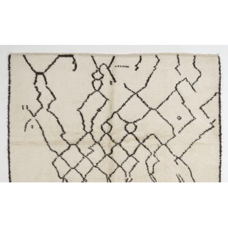 Contemporary Moroccan Rug, Hand Knotted, 100% Natural Undyed Wool