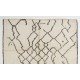 Contemporary Moroccan Rug, Hand Knotted, 100% Natural Undyed Wool