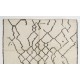 Contemporary Moroccan Rug, Hand Knotted, 100% Natural Undyed Wool