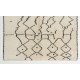 Contemporary Moroccan Rug, Hand Knotted, 100% Natural Undyed Wool