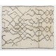 Contemporary Moroccan Rug, Hand Knotted, 100% Natural Undyed Wool