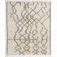 Contemporary Moroccan Rug, Hand Knotted, 100% Natural Undyed Wool