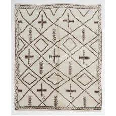 Handmade Boho Chic Moroccan Rug, 100% Natural Undyed Wool, Custom Options Available