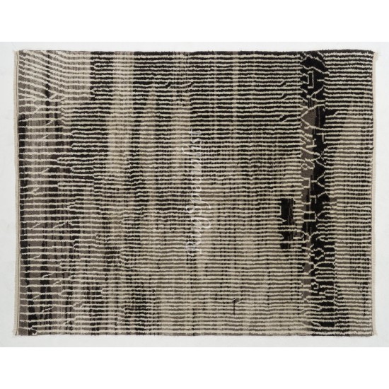 Boho Chic Handmade Moroccan Rug, 100% Natural Un-Dyed Wool Boho Chic Handmade Moroccan Rug, 100% Natural Un-Dyed Wool