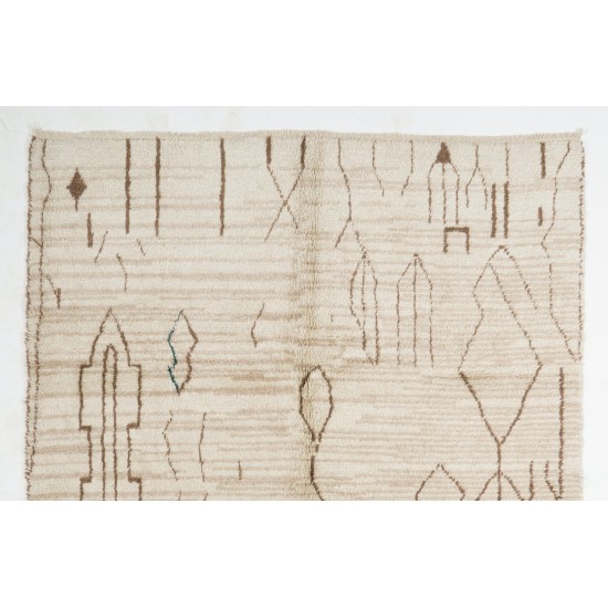 Contemporary Moroccan Rug. 100% Natural Undyed Wool. Custom Options Available Contemporary Moroccan Rug. 100% Natural Undyed Wool. Custom Options Available