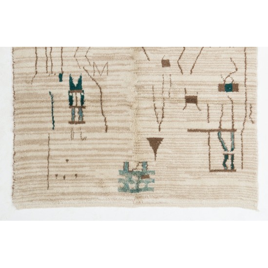 Contemporary Moroccan Rug. 100% Natural Undyed Wool. Custom Options Available Contemporary Moroccan Rug. 100% Natural Undyed Wool. Custom Options Available