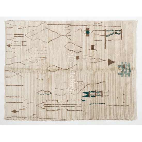 Contemporary Moroccan Rug. 100% Natural Undyed Wool. Custom Options Available Contemporary Moroccan Rug. 100% Natural Undyed Wool. Custom Options Available