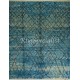 Modern Moroccan Berber Tulu Rug in Indigo Blue, 100% Wool, Custom Options Available