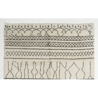 Boho Chic Moroccan Tulu Rug, 100% Natural Undyed Wool, Custom Options Available