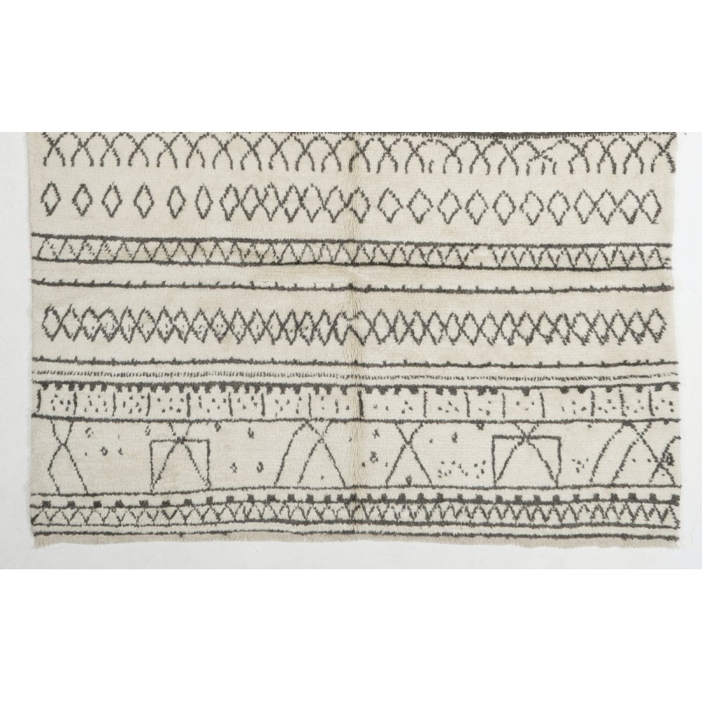 Boho Chic Moroccan Tulu Rug, 100% Natural Undyed Wool, Custom Options Available