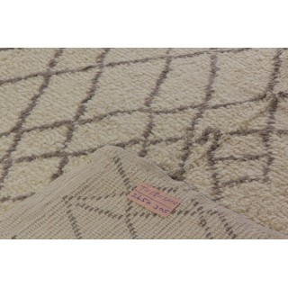 Modern Moroccan Tulu Rug, 100% Natural Undyed Wool, Custom Options Available