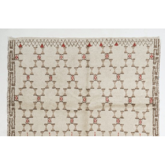 Boho Chic Moroccan Rug, 100% Natural Undyed Wool, Custom Options Available