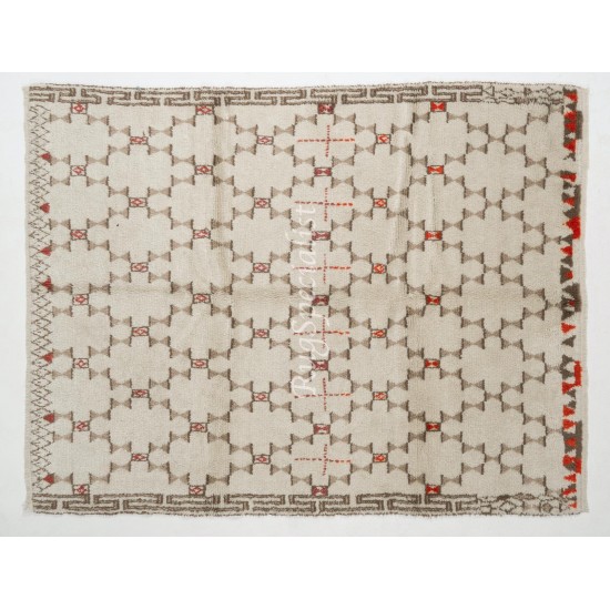 Boho Chic Moroccan Rug, 100% Natural Undyed Wool, Custom Options Available