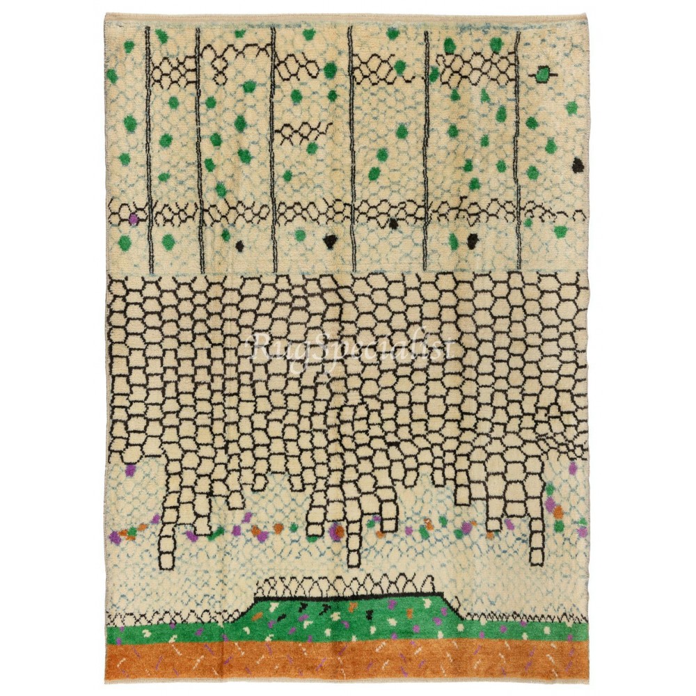 New Contemporary Hand Knotted Tulu Rug, 100% Soft, Velvety Wool. Modern Shaggy Carpet. Custom Options Available