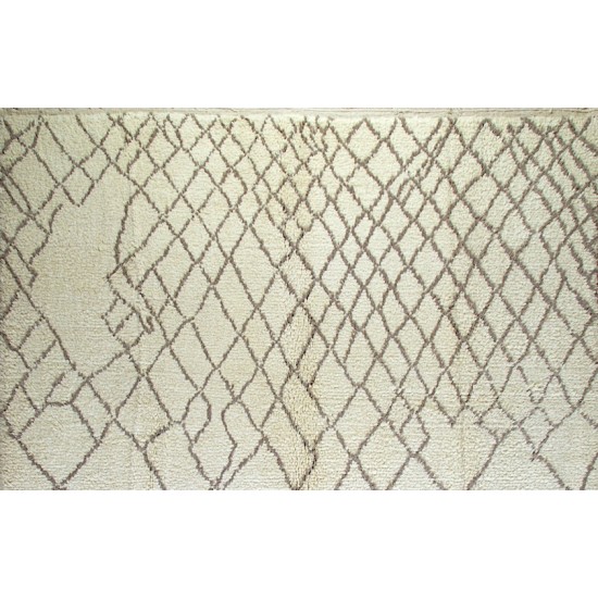 Contemporary Moroccan Rug. 100% Natural Undyed Wool. Custom Options Available