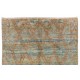 Handmade Moroccan Rug in Soft Blue Green, Rust Colors. Custom Options Available