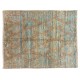 Handmade Moroccan Rug in Soft Blue Green, Rust Colors. Custom Options Available