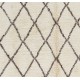 Moroccan Beni Ourain Handmade Tulu Rug Made of Natural Ivory & Brown Wool