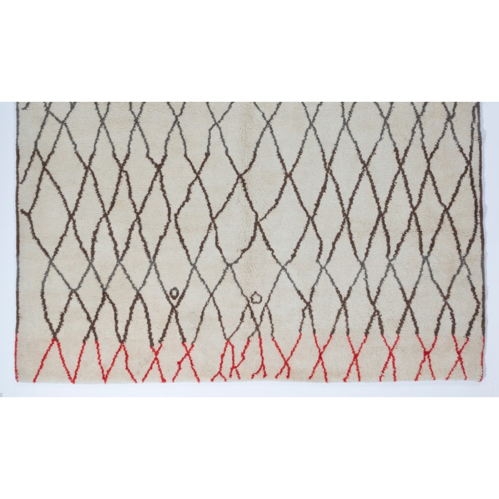 New Moroccan Rug Made of %100 Natural Undyed Wool. CUSTOM OPTIONS Available