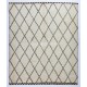 Contemporary Moroccan "Tulu" Rug in Beige & Brown. 100% Soft Natural Wool. HandKnotted Diamond Design Carpet, Custom Options Available