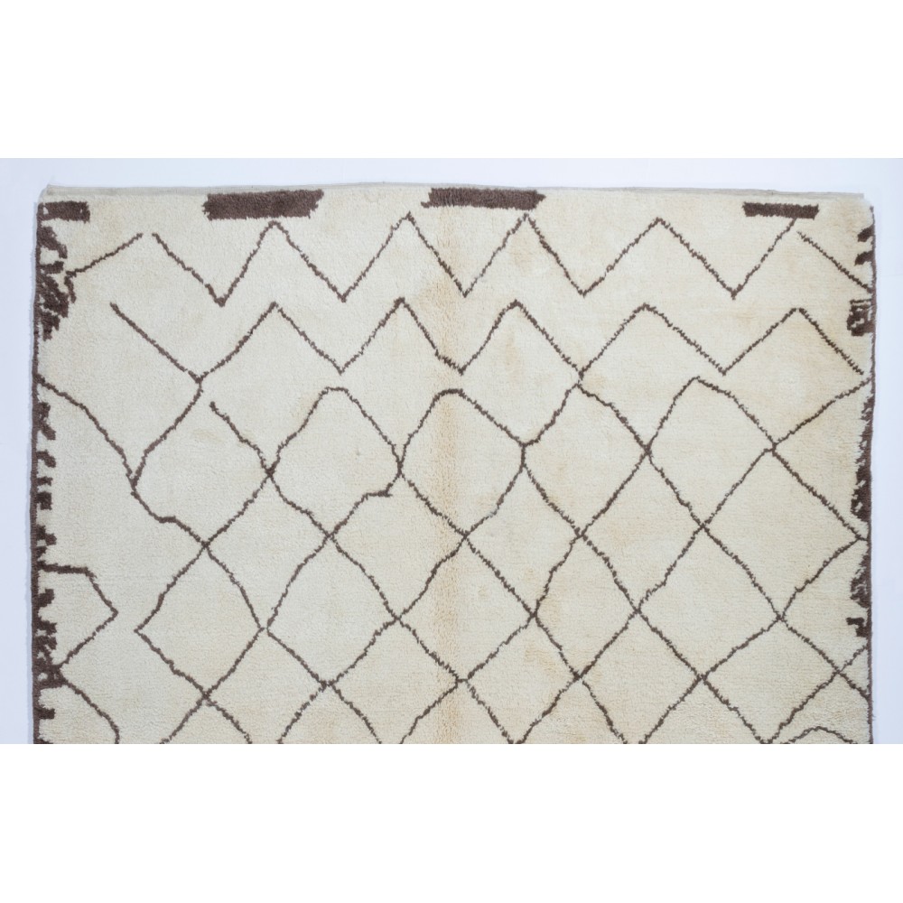 Contemporary Hand Knotted Moroccan Wool Rug. Custom Options Available