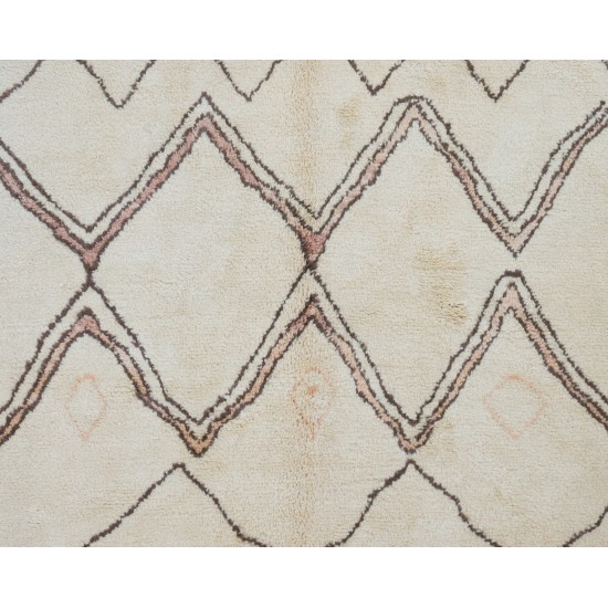 Contemporary Hand Knotted Moroccan Wool Rug. Custom Options Available