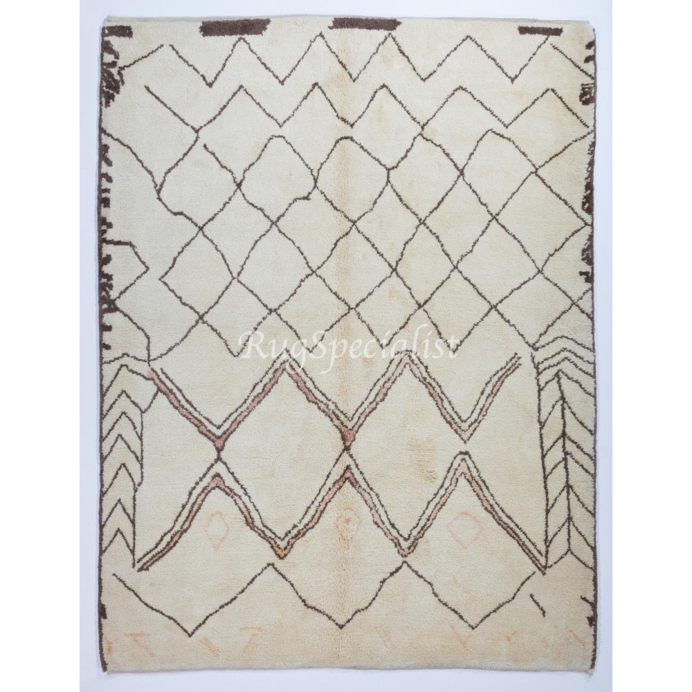 Contemporary Hand Knotted Moroccan Wool Rug. Custom Options Available