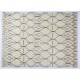 Contemporary Moroccan Design Rug, Beni Ourain Carpet, 100% Wool