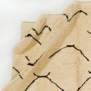 "Freedom" Moroccan Rug, 100% Natural Un-Dyed Wool, Modern Hand Knotted Tulu Carpet