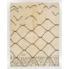 "Freedom" Moroccan Rug, 100% Natural Un-Dyed Wool, Modern Hand Knotted Tulu Carpet