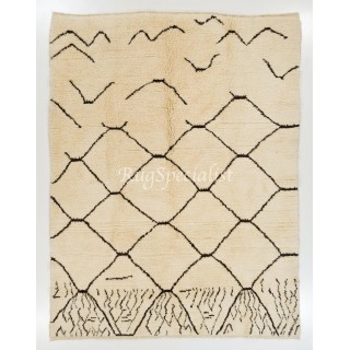 "Freedom" Moroccan Rug, 100% Natural Un-Dyed Wool, Modern Hand Knotted Tulu Carpet