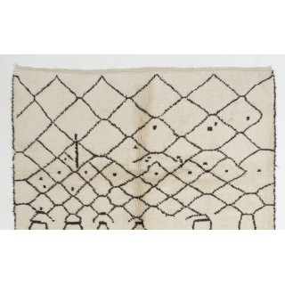 Hand-knotted Moroccan style Tulu Rug, 100% Natural Undyed Wool, Custom Options Available