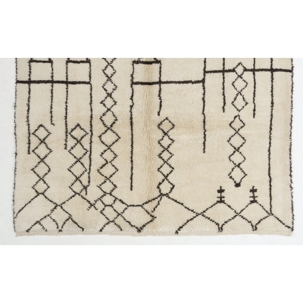 Boho Chic Moroccan Tulu Rug, 100% Natural Undyed Wool, Custom Options Available