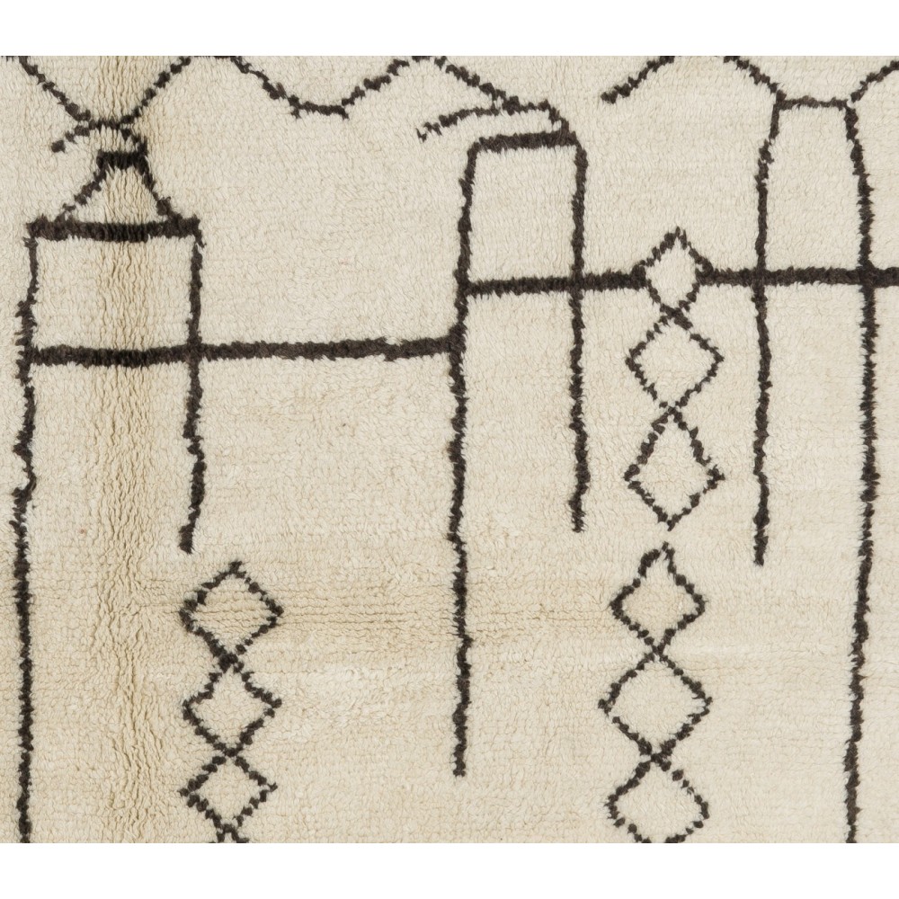 Boho Chic Moroccan Tulu Rug, 100% Natural Undyed Wool, Custom Options Available