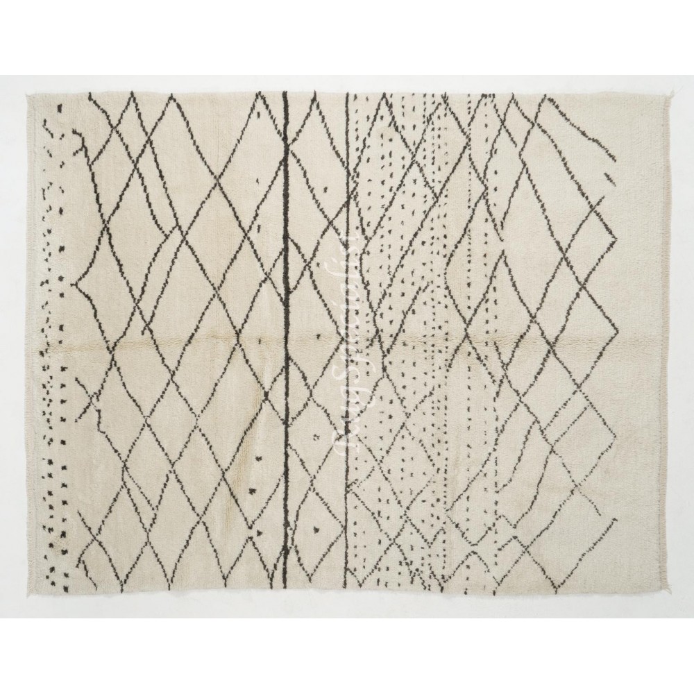 Modern Moroccan Azilal Rug, 100% Wool Carpet