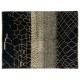 Contemporary Hand Knotted Moroccan %100 Wool Rug in Black and Cream Colors. Custom Options Available