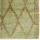Modern Moroccan Berber Wool Rug, Handmade in Green, Blue, Brown Modern Moroccan Berber Wool Rug, Handmade in Green, Blue, Brown