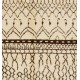 Custom Size Handmade Moroccan Tulu Rug for Modern Living Room, New Shaggy Carpet Made of Natural Beige and Brown Wool