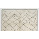 New Boho Chic Moroccan Hand-Knotted Rug Made Of Natural Wool for Contemporary Interiors. Custom Colors & Sizes Available